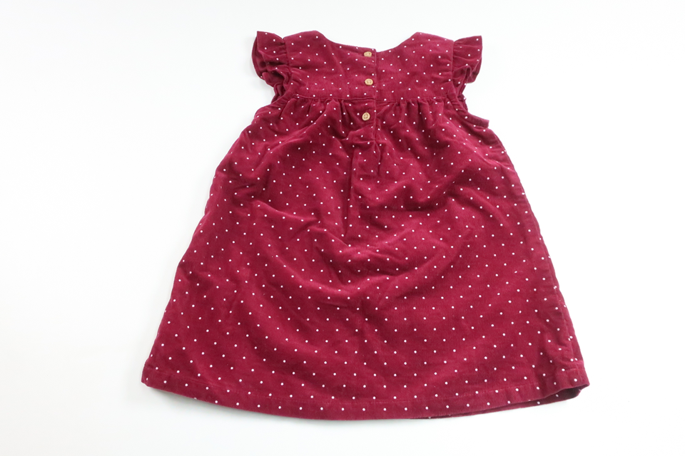 Polka dot dress from H&amp;M - Size 74 - Burgundy