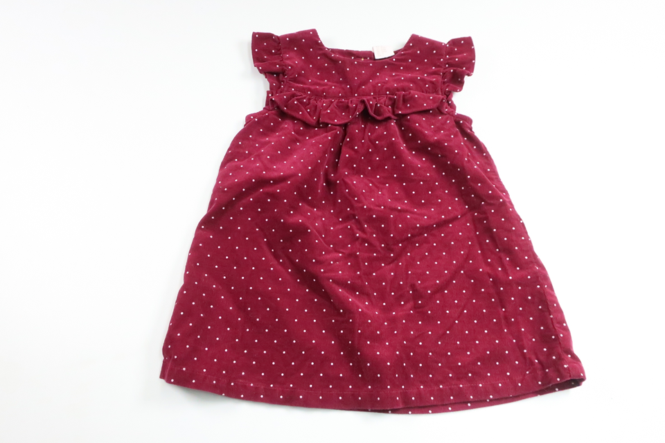 Polka dot dress from H&amp;M - Size 74 - Burgundy