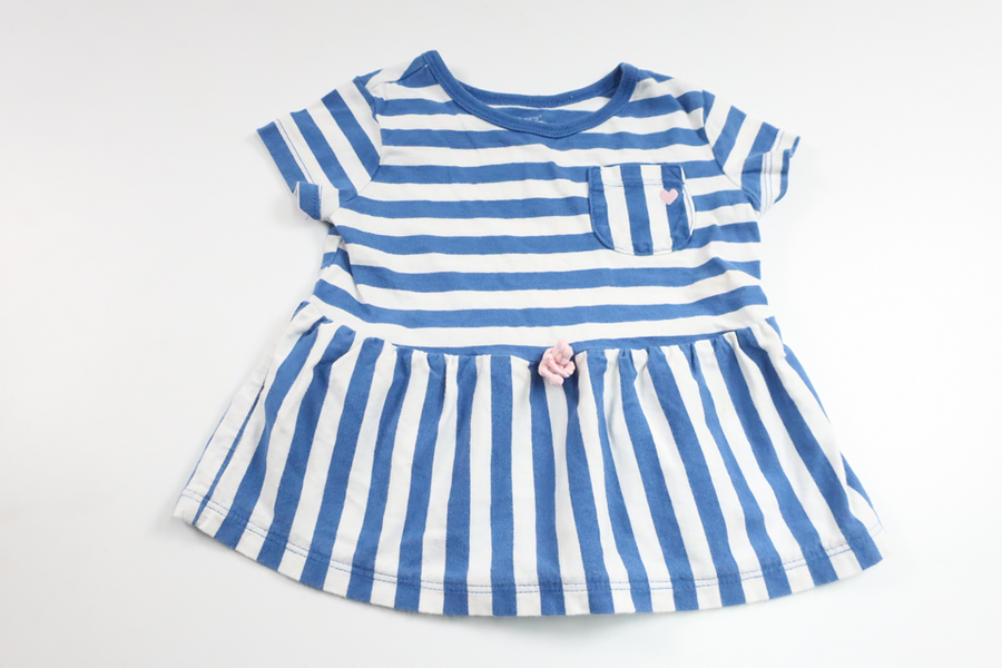 Gestreiftes Kleid von Carter's – Größe 80/86 – Blau