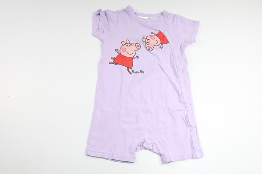 Pyjamas mit Greta dem Schwein von H&MM - Größe 80 - Lila