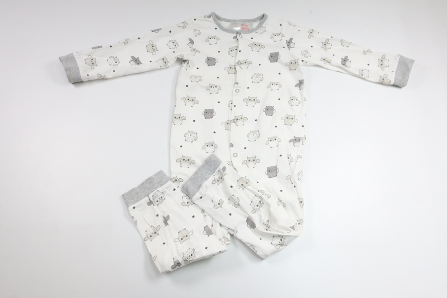 Pyjamas mit Eulen von H&MM - Größe 98 - Weiß