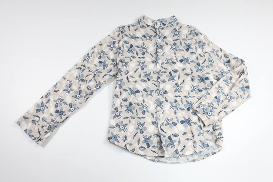 Hemd von unbekannter Marke – Größe 122 – Beige