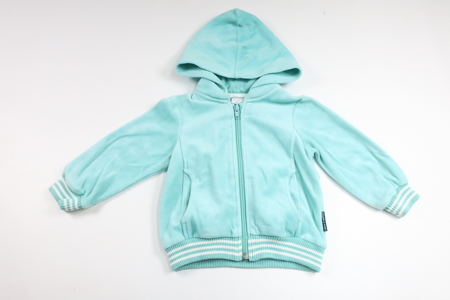 Fleecejacke mit Kapuze von Polarn o. Pyret – Größe 86 – Blau