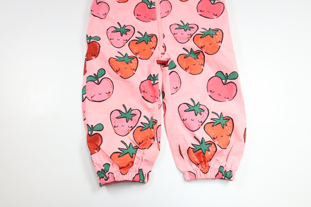 Thin shell jumpsuit with strawberries from Next - Size 98 - Pink