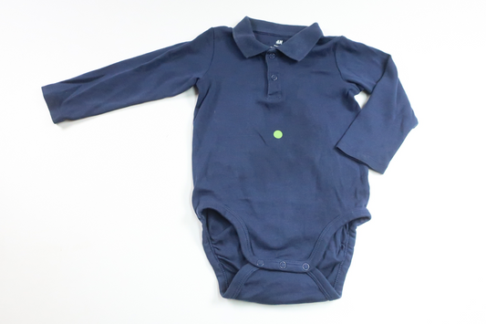 Polo-Body von H&MM - Größe 80 - Marineblau