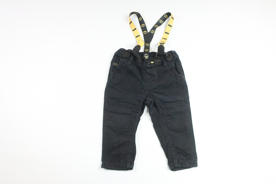 Trousers with suspenders from H&M - Size 68 - Black