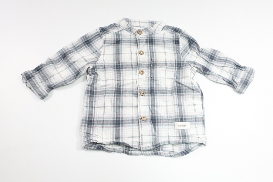 Kariertes Hemd von Newbie – Größe 62 – Blau