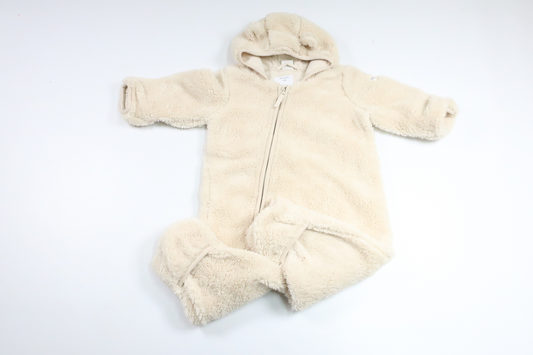 Teddy-Jumpsuit von Lindex – Größe 68 – Beige