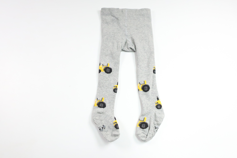 Strumpfhose mit Traktorenmotiv von Scorpio – Größe 80/86 – Grau