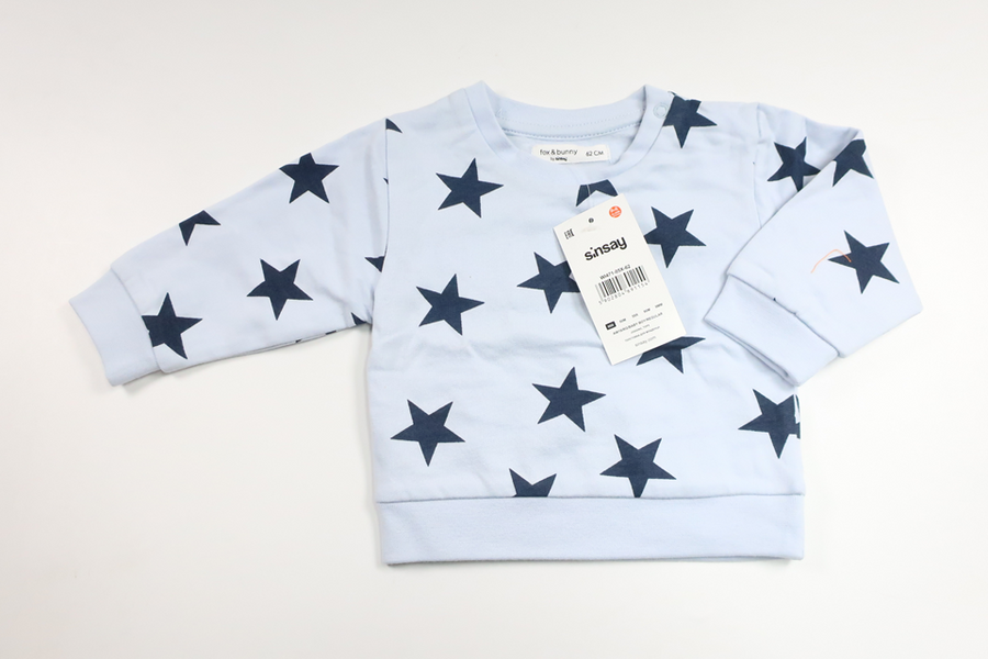 Sweatshirt von Fox & Bunny – Größe 56/62 – Blau