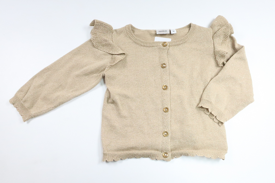 Glitzernde Strickjacke von Name It – Größe 74 – Gelb