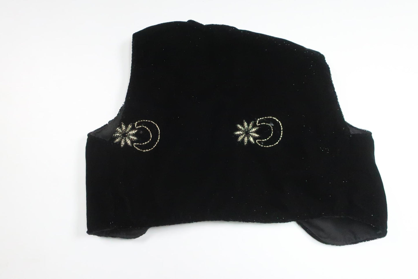 Veloursweste von unbekannter Marke – Größe 74/80 – Schwarz