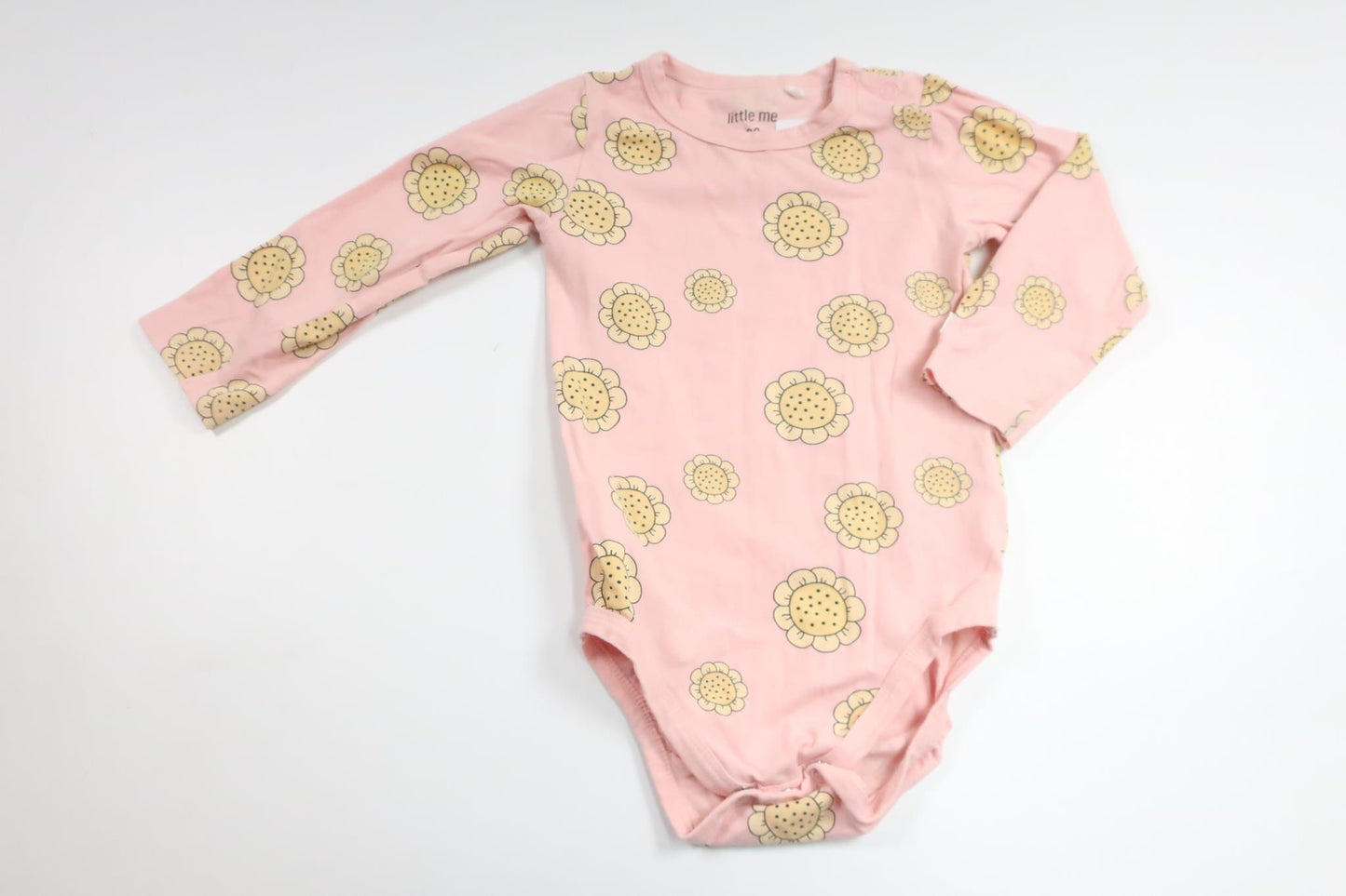 Geblümter Body von Little Me – Größe 80 – Rosa