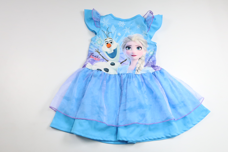 Tüllkleid mit Frozen-Motiv von Disney – Größe 80/86 – Blau