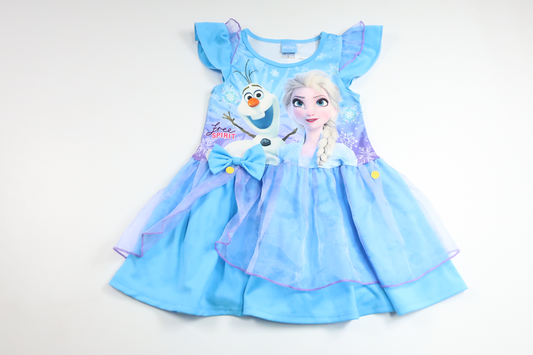 Tulle dress with Frozen from Disney - Size 80/86 - Blue