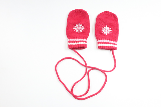 Knitted mittens from Unknown - Size 74/80 - Red