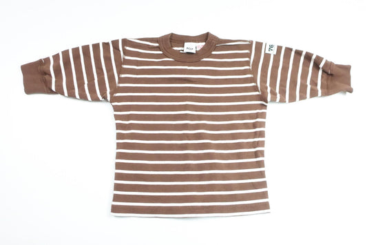 Striped sweater from Polarn o. Pyret - Size 62 - Brown
