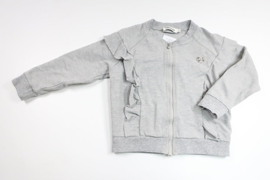 Cardigan with ruffles from Molo - Size 104 - Grey