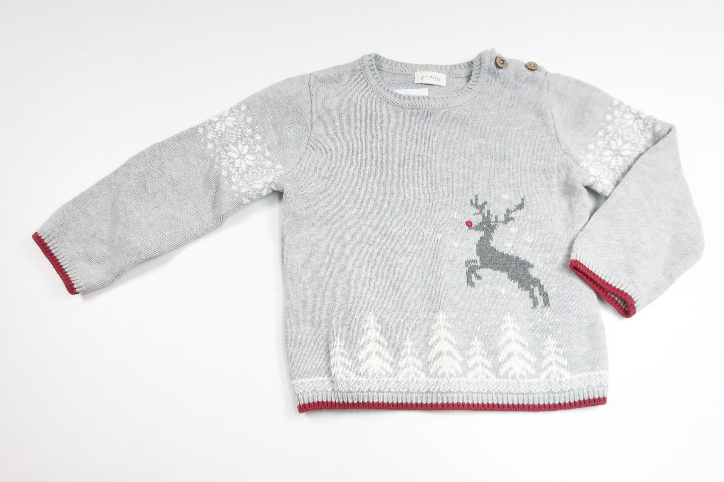 Strickpullover von Newbie – Größe 86 – Grau