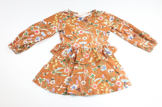 Floral dress from Molo - Size 92/98 - Brown