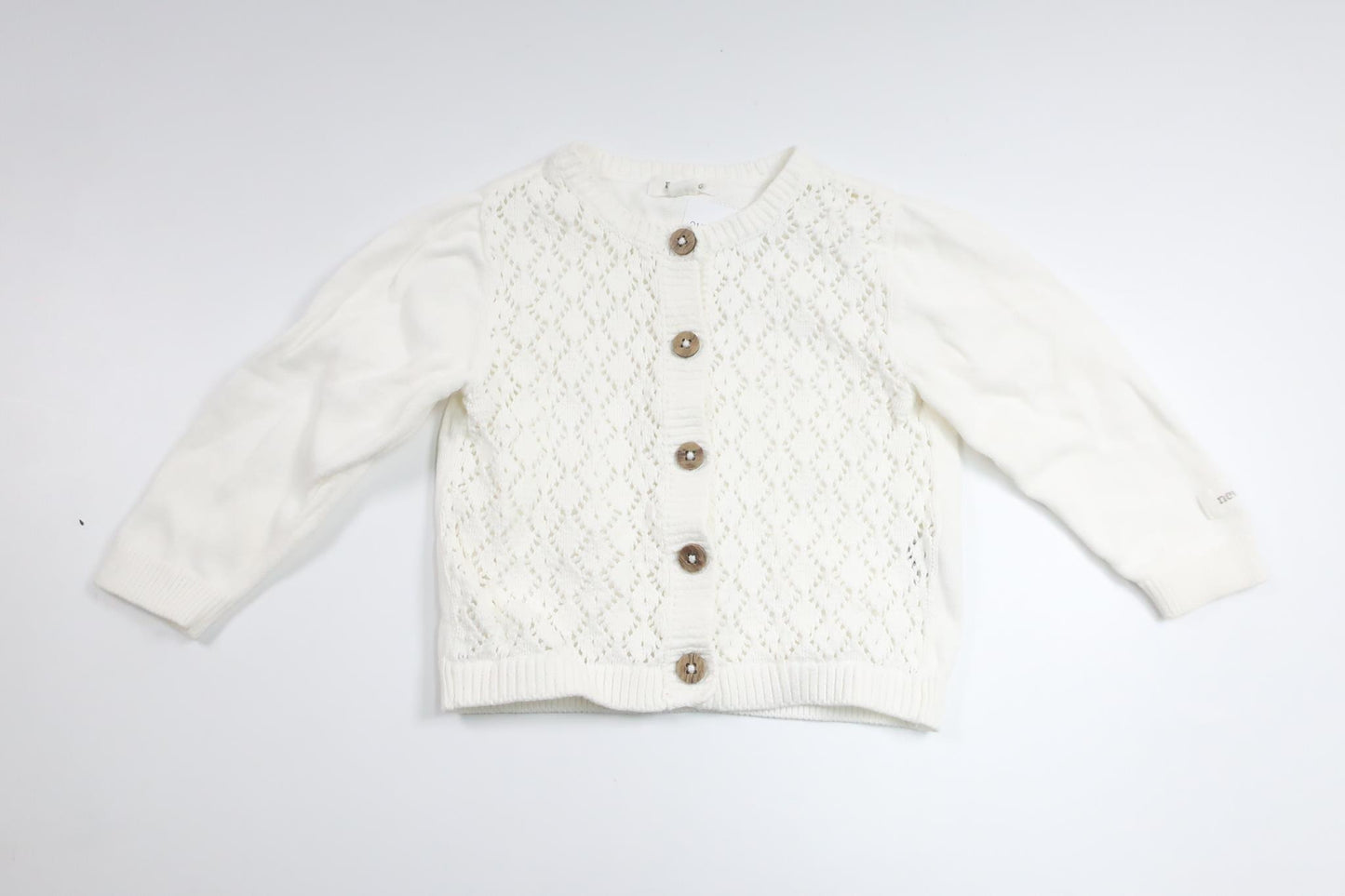Knitted cardigan from Newbie - Size 68 - White