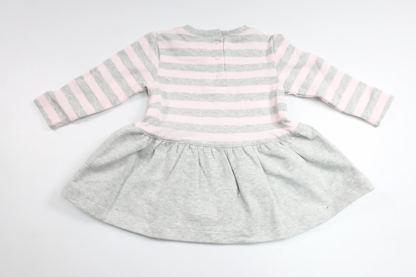 Striped dress with rabbit from My Wear Baby - Size 68 - Grey