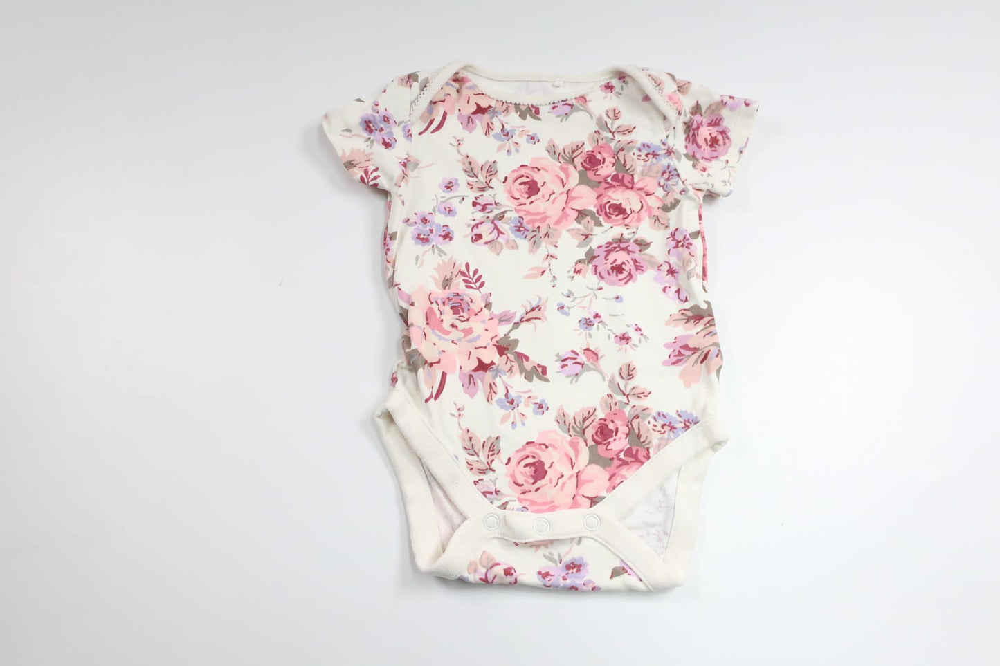 Geblümter Body von Next – Größe 62/68 – Beige