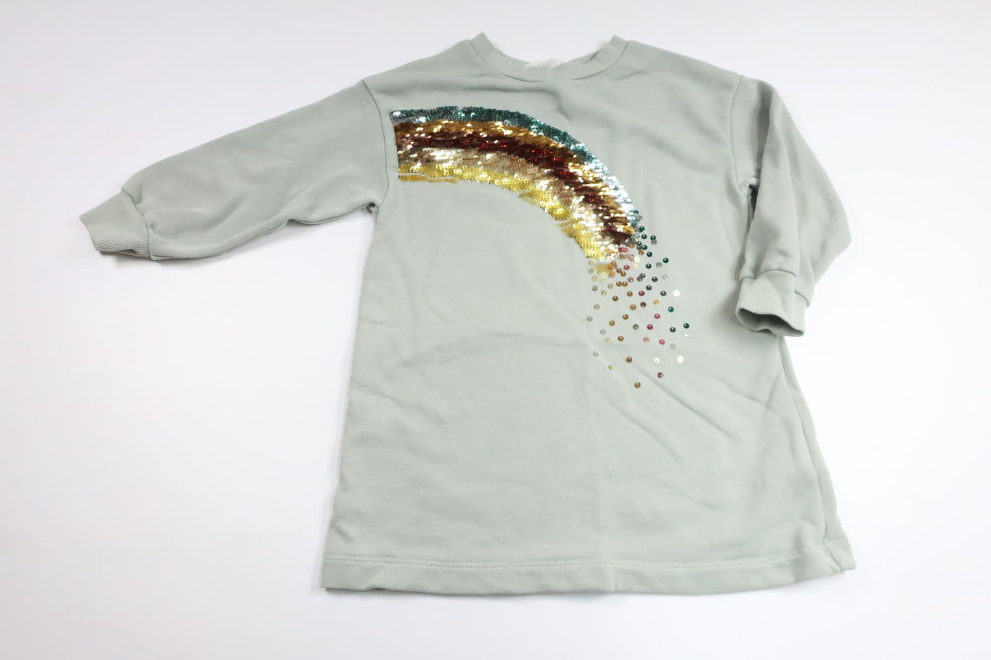 Sweatshirt dress with reversible sequins from H&M - Size 104 - Green