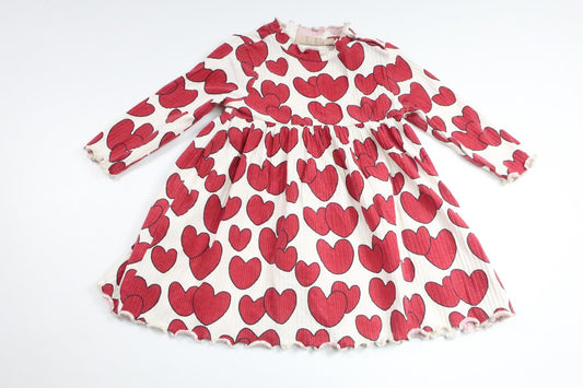 Dress with hearts from Sweetie - Size 74 - Red