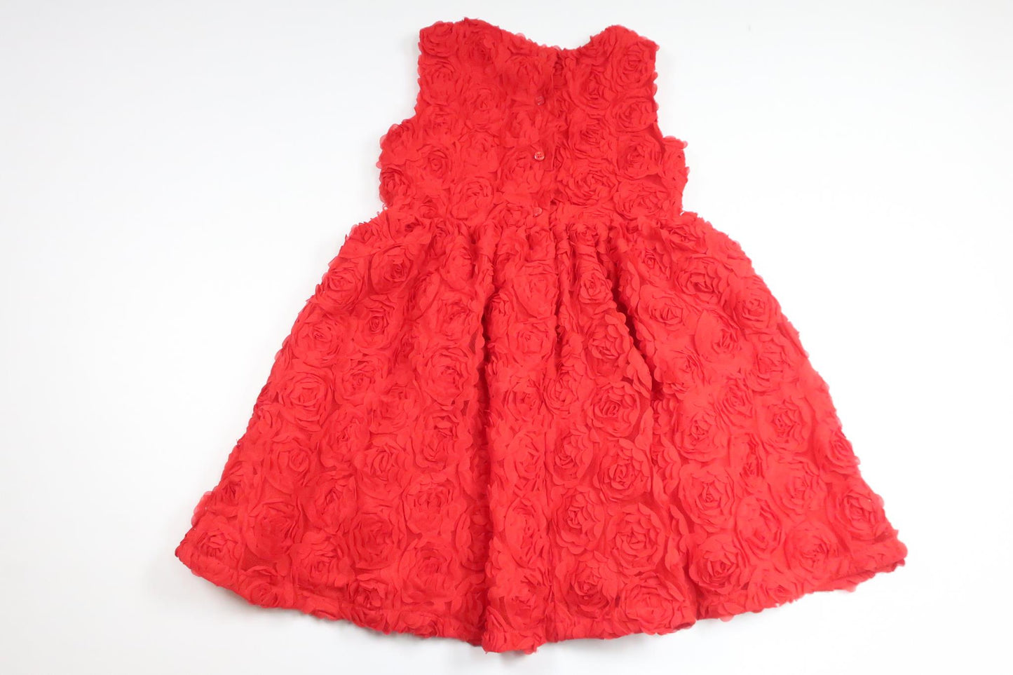 Partykleid mit Blumenmuster von Lindex – Größe 116 – Rot