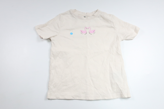 T-shirt from H&M - Size 110/116 - White