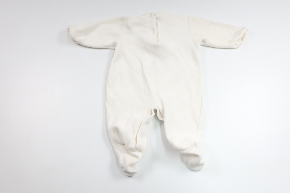 Fleece-Overall von unbekannter Marke – Größe 50/56 – Weiß