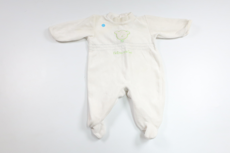 Fleece-Overall von unbekannter Marke – Größe 50/56 – Weiß