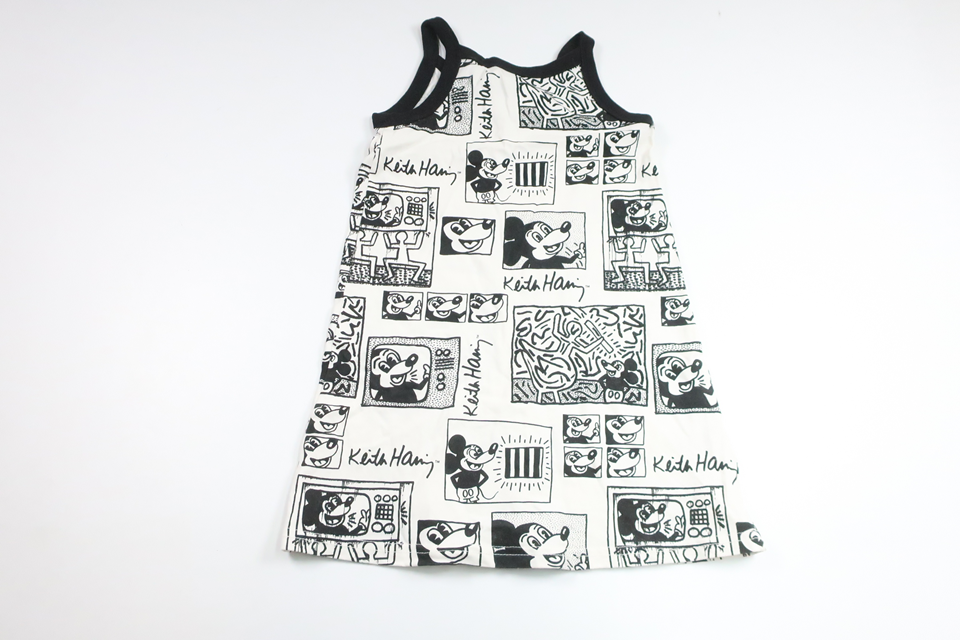 Kleid mit Mickey Mouse von H&MM - Größe 110/116 - Cremeweiß