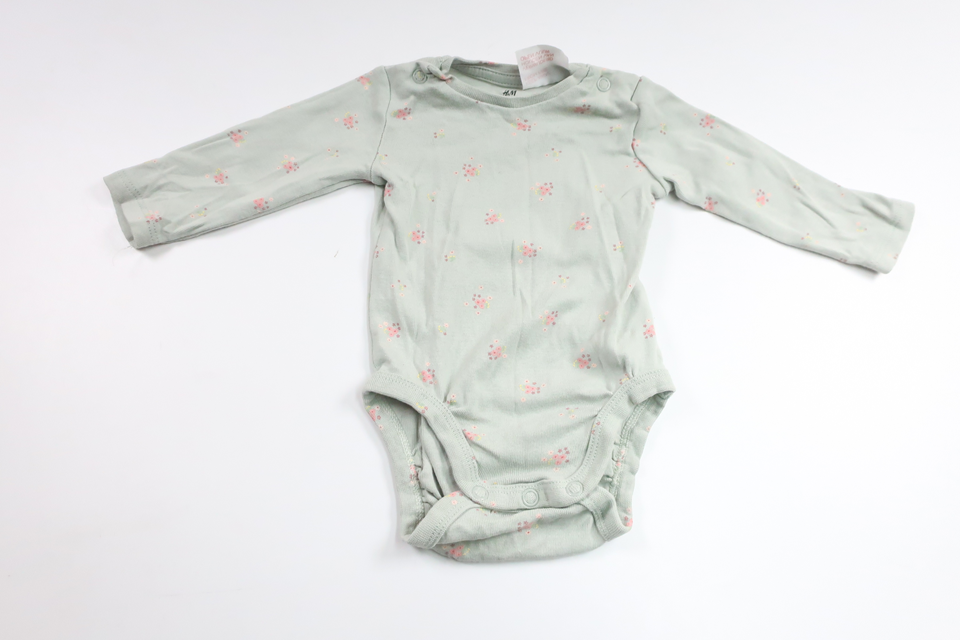 Geblümter Body von H&MM - Größe 56 - Blau