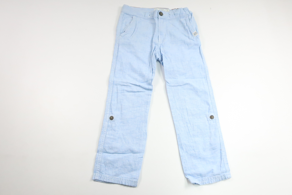 Leinenmischungshose von H&MM - Größe 116 - Blau