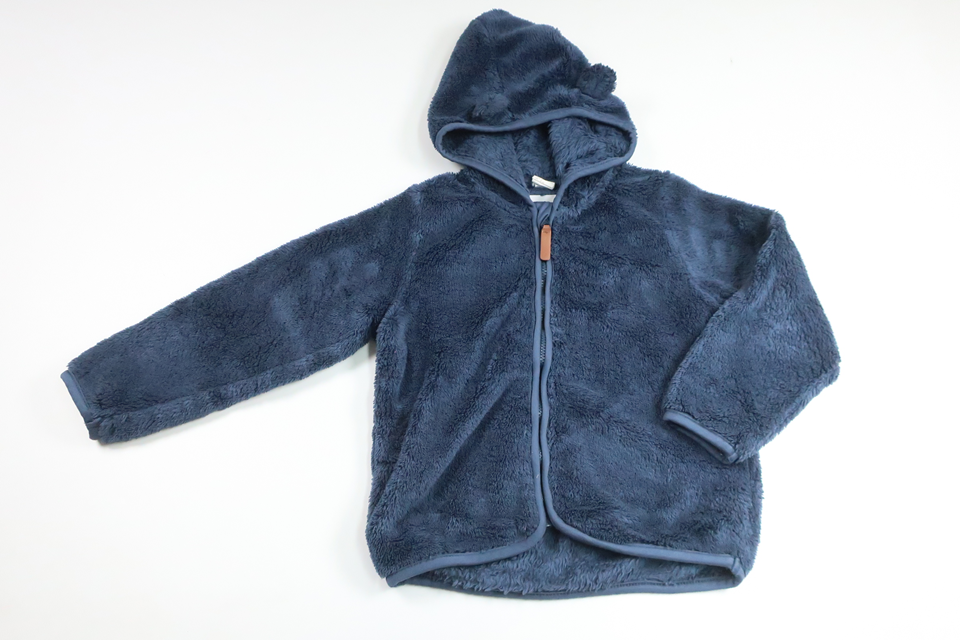 Fleecejacke mit Kapuze von H&MM - Größe 104 - Blau