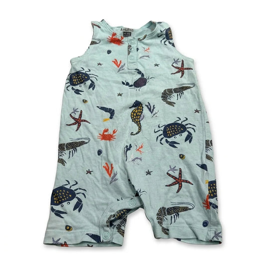 Animal-print sleepsuit from Åhléns - Size 62/68 - Blue