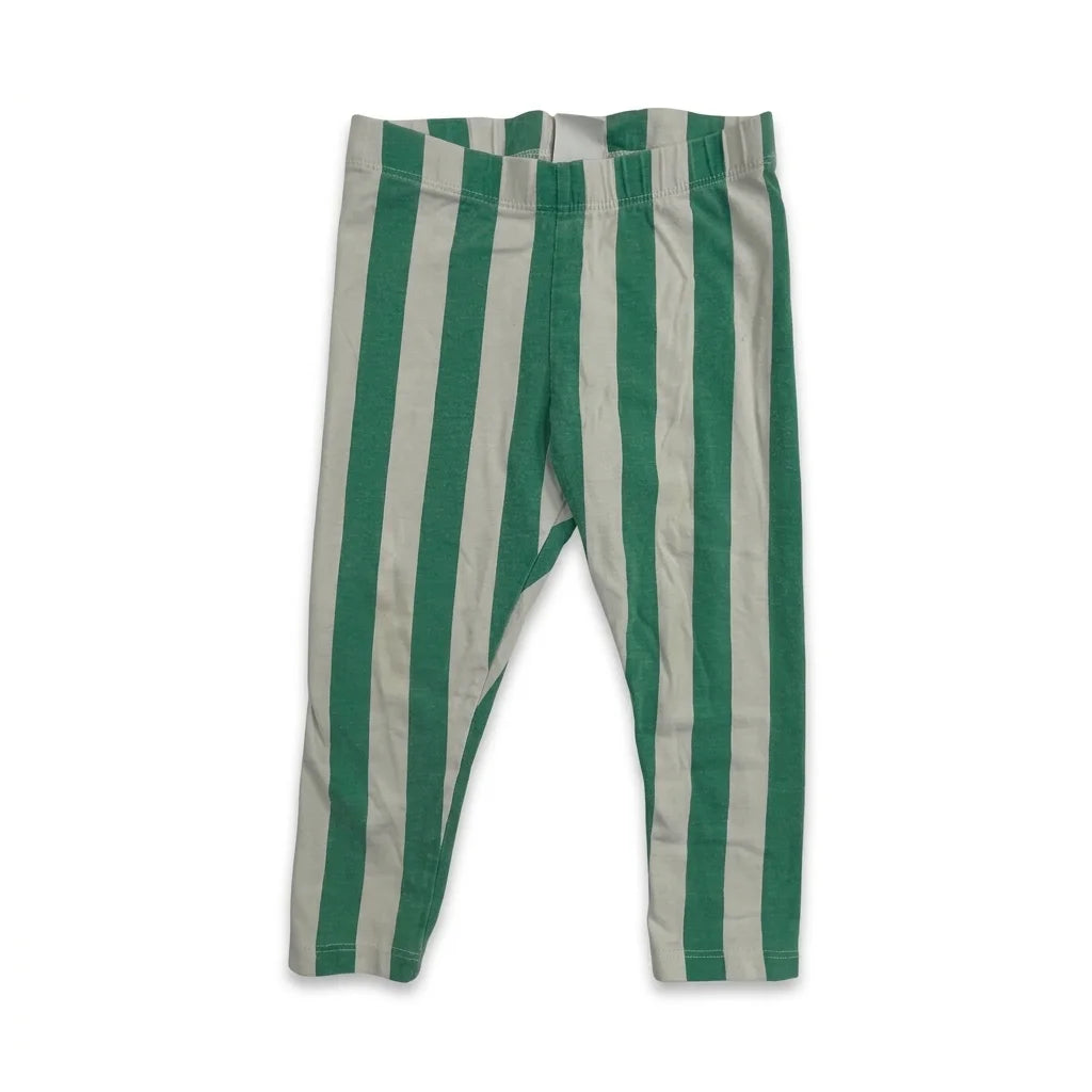 Randiga leggings från Lindex - Storlek 86 - Grön