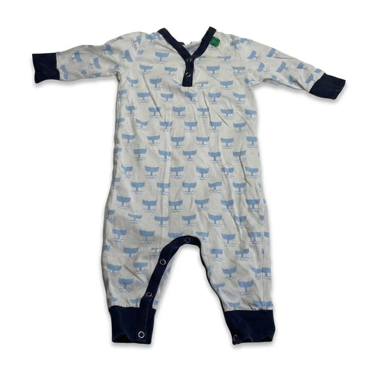 Djurmönstrad pyjamas från Fred's World - Storlek 56 - Vit