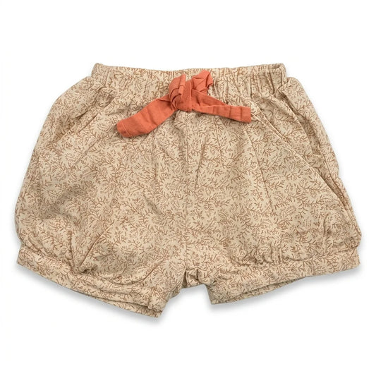 Blommiga shorts - Storlek 92 - Beige