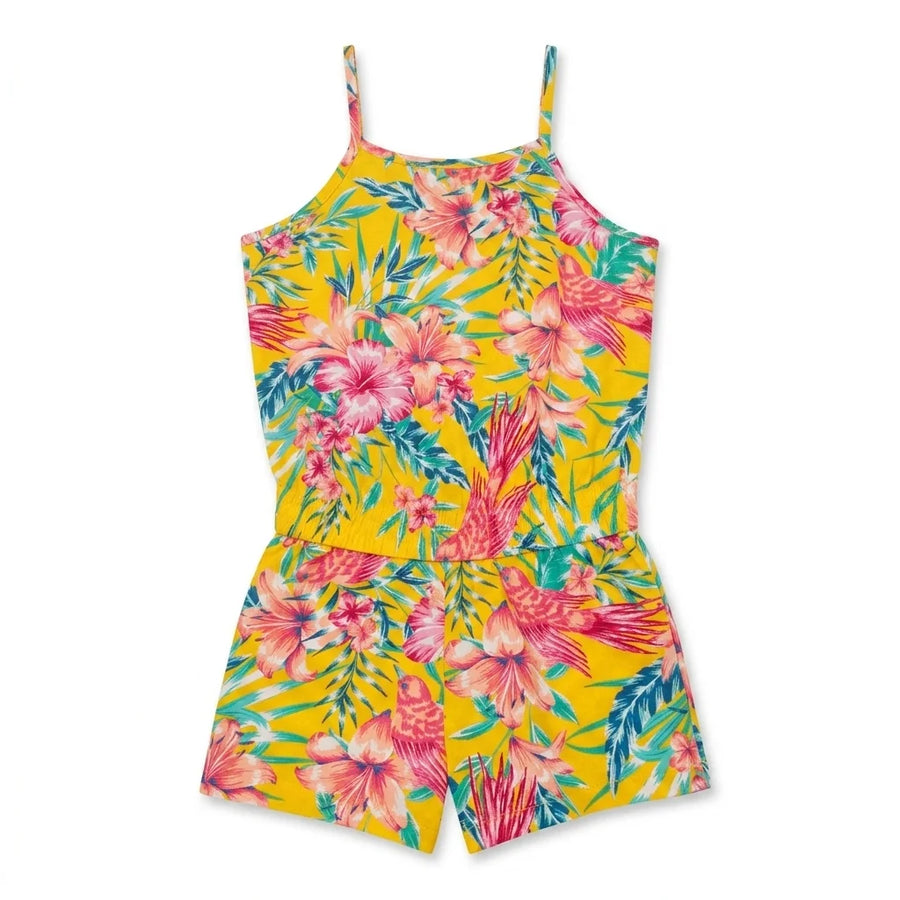Floral jumpsuit from Lindex Kids - Size 98/104 - Yellow