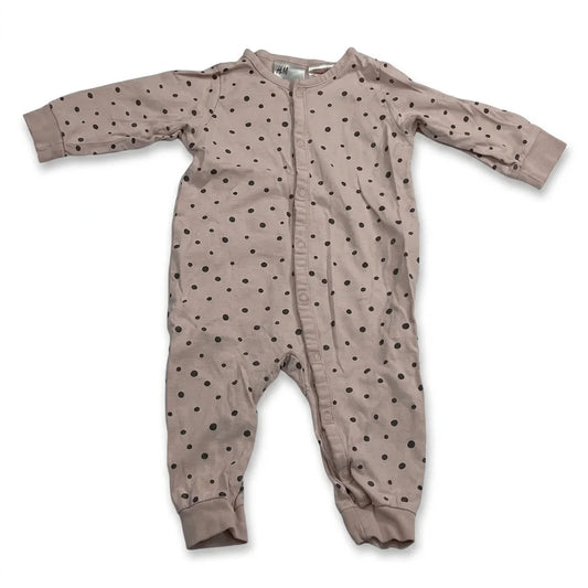 Prickig pyjamas från H&M - Storlek 68 - Rosa
