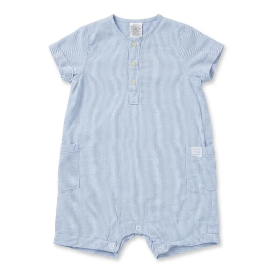 Randig onesie från Lindex - Storlek 62 - Blå