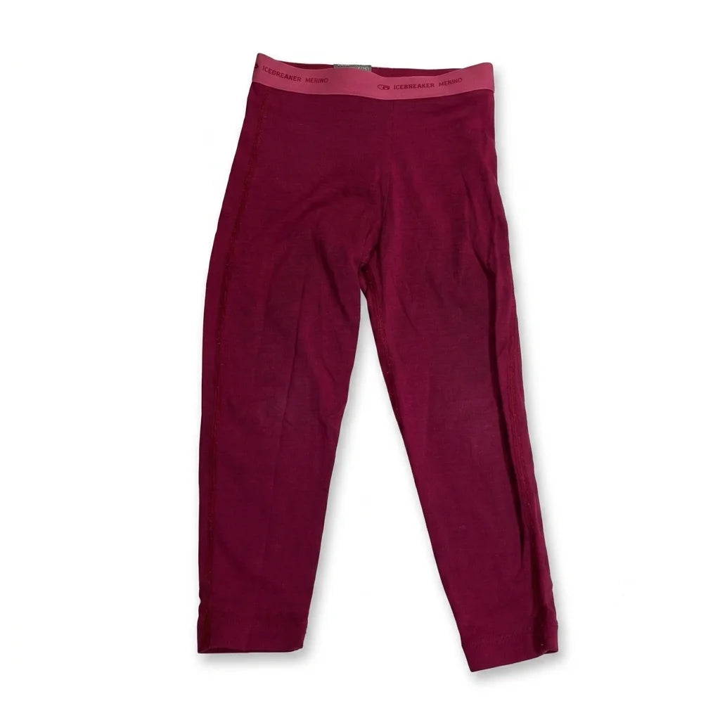 Icebreaker 100% merino wool base layer bottoms - Size 88/100 - Wine red