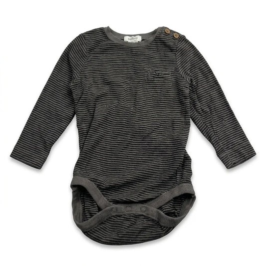 Striped bodysuit from Newbie - Size 74 - Grey
