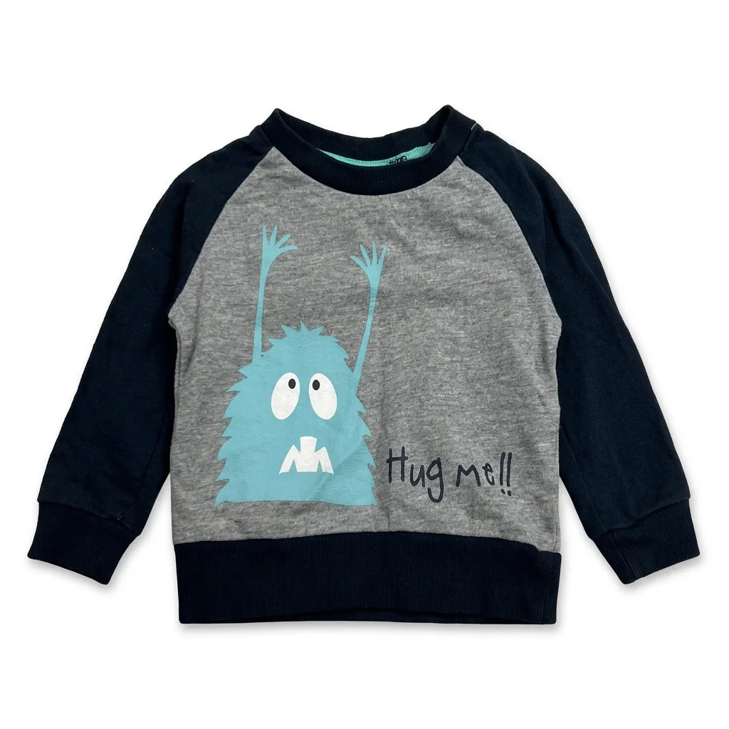 Mönstrad sweatshirt från Walking - Storlek 62 - Grå