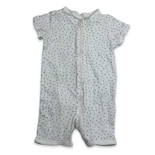 Prickig pyjamas från Lindex - Storlek 74 - Vit