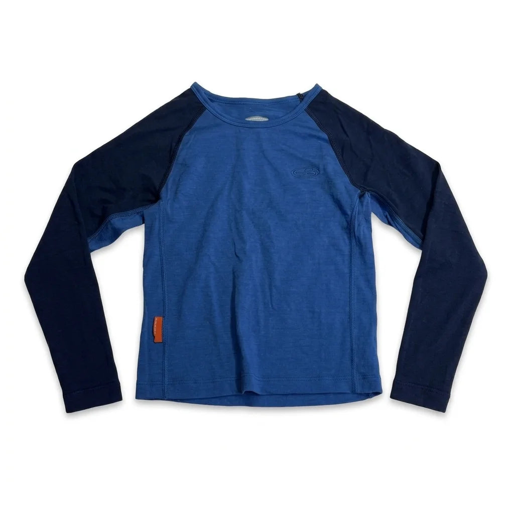 Base layer top in 100% wool from Icebreaker - Size 100/114 - Blue
