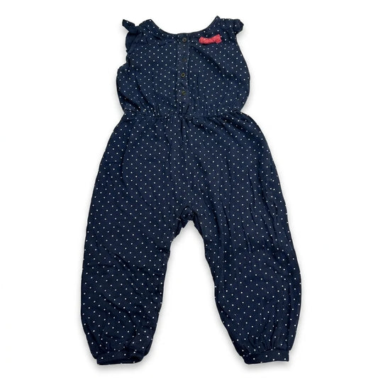 Polka dot babygrow from Lindex - Size 80 - Navy blue